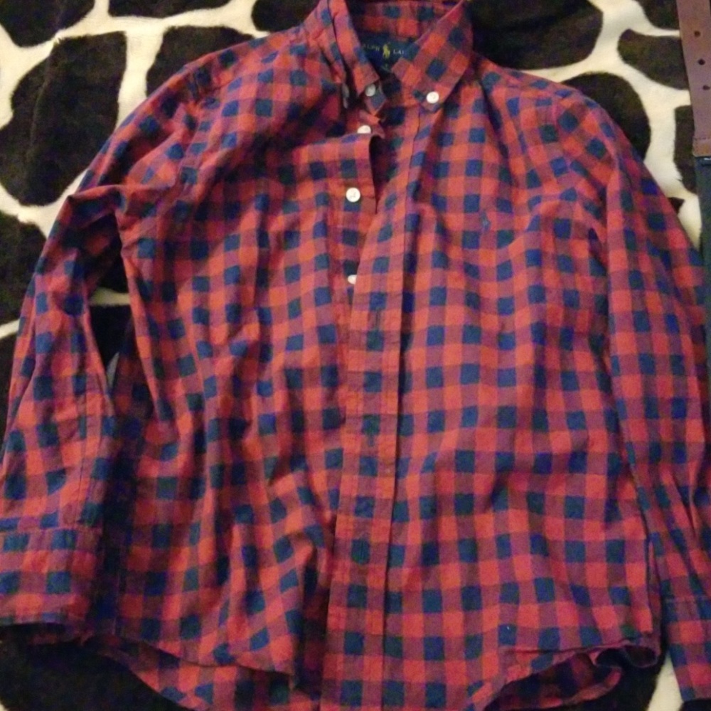 Ralph lauren button up and belt